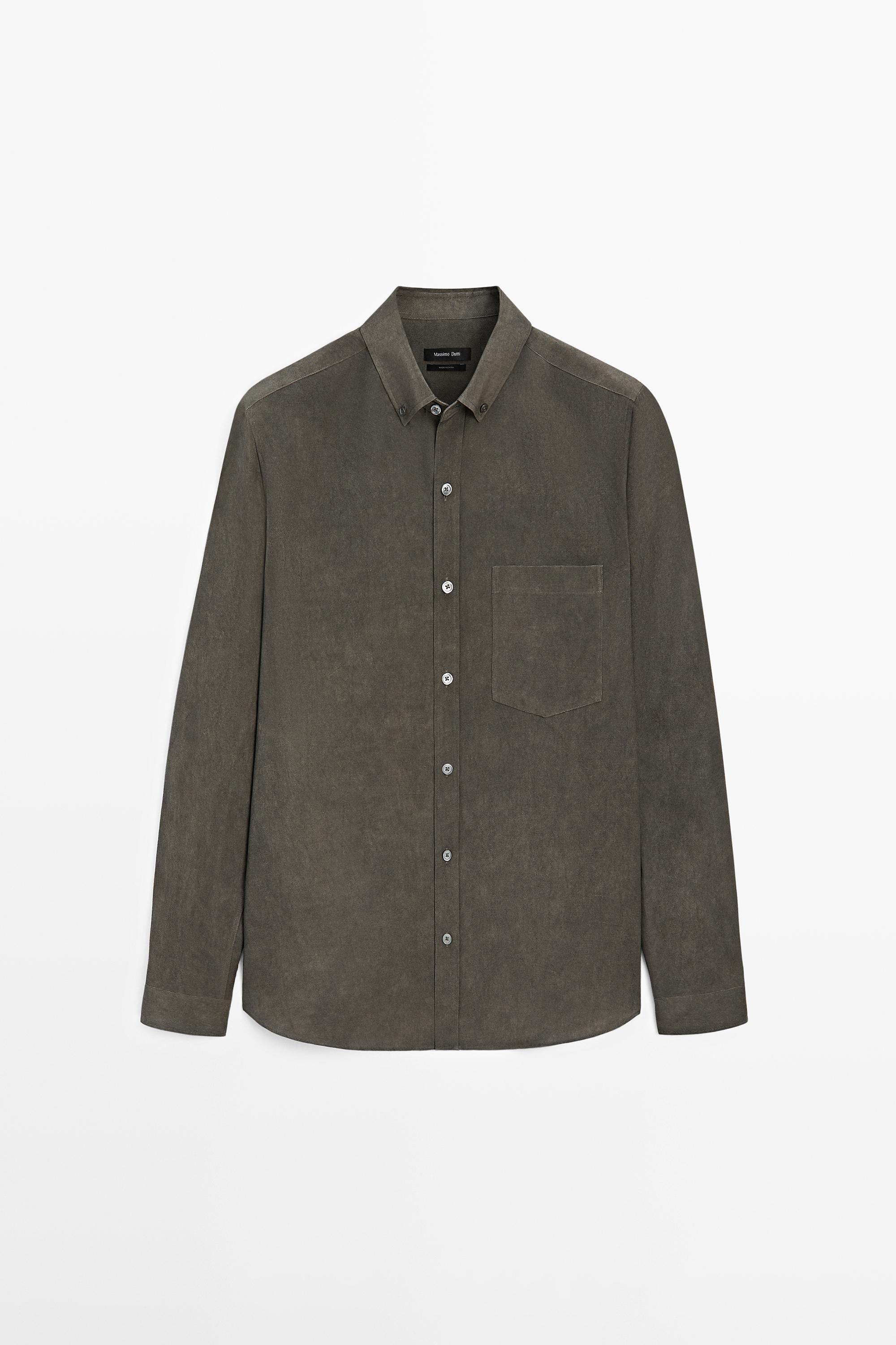 Flowing regular fit shirt with pocket